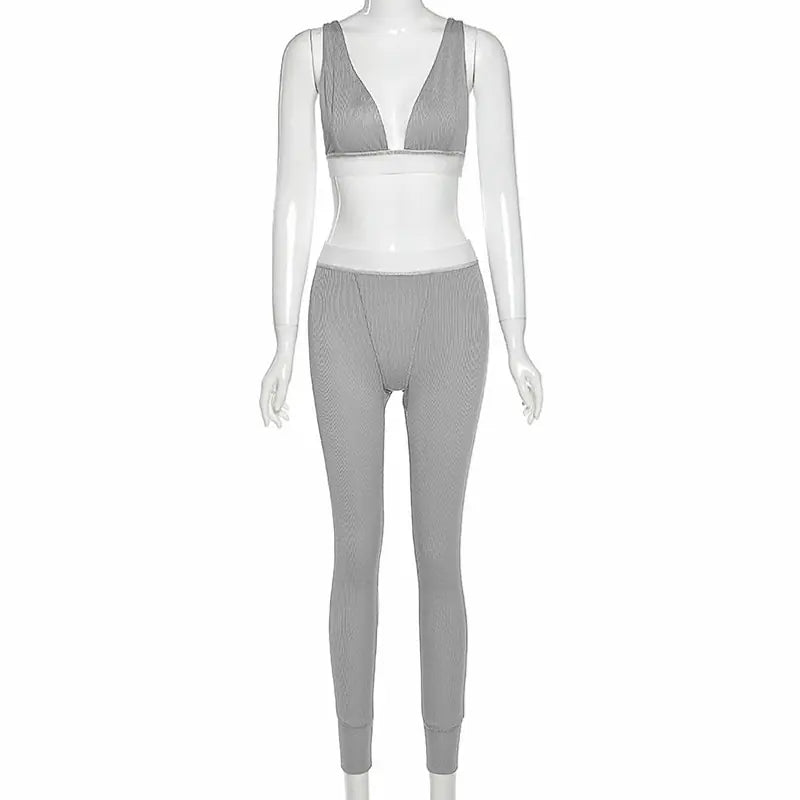 Summer Women's Sexy Deep V Sports Set (Ladies' Outfit)