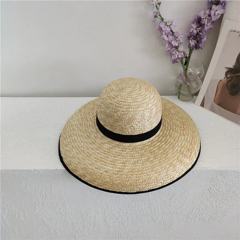 Women's French Hepburn Straw Hat for Sun Protection