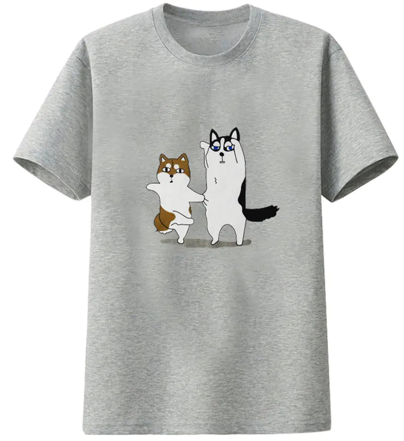 Customizable Cotton Dog Logo T-Shirt for Summer