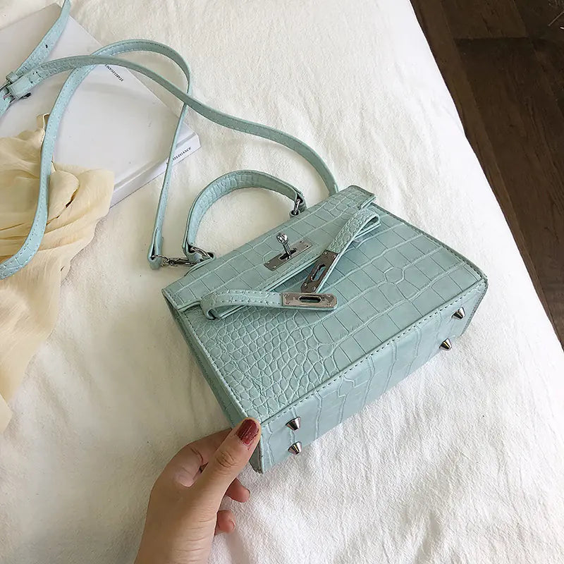 Crocodile Texture Luxury Handbag