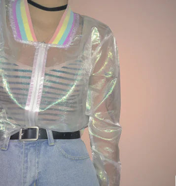 2018 Summer Rainbow Sheer Sun Protection Jacket