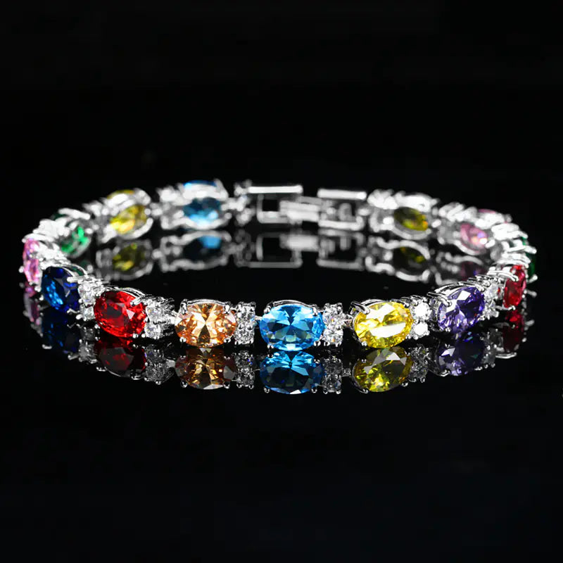 Popular Oval Zirconia Bracelet for Men and Women