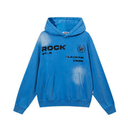 Multicolor Washed Letter Sweater - Heavy American Style