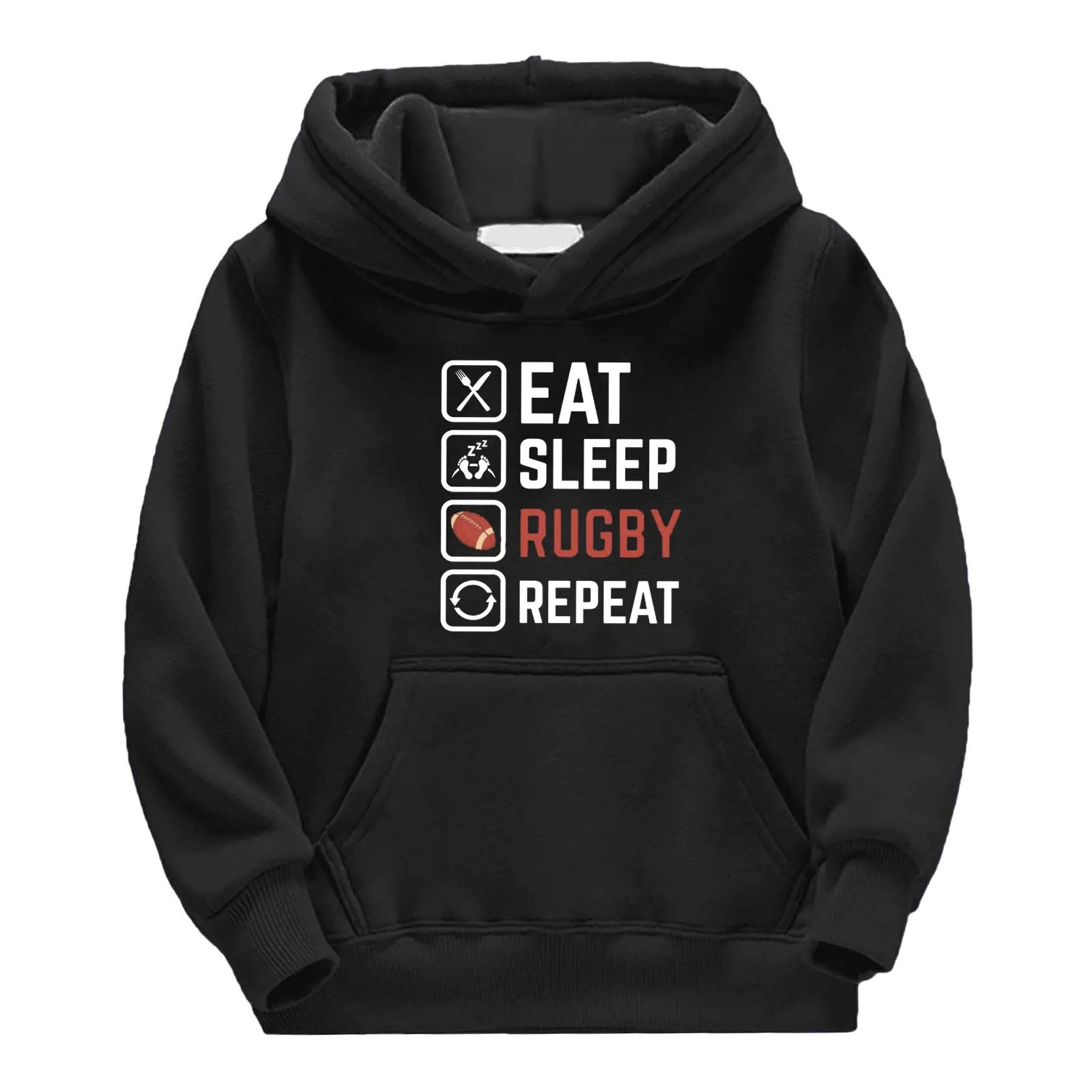 Korean Printed Slouchy Long Sleeve Loose Hoodie