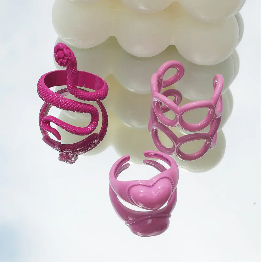 Creative Fashion Metal Serpentine Ring Set