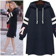 Plus Size Women's Autumn Hooded Sweatshirt (Long Style)