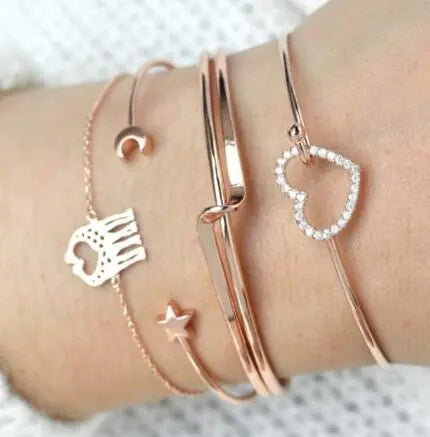 Beaded Bracelet and Anklet Set