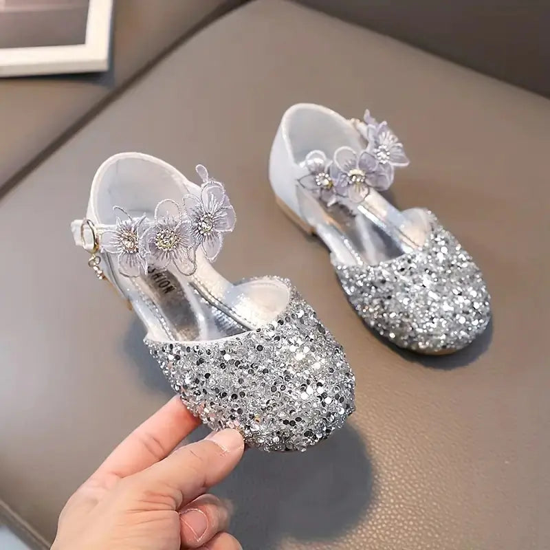 Shiny Princess Sandals with Soft Non-Slip Bottom for Girls