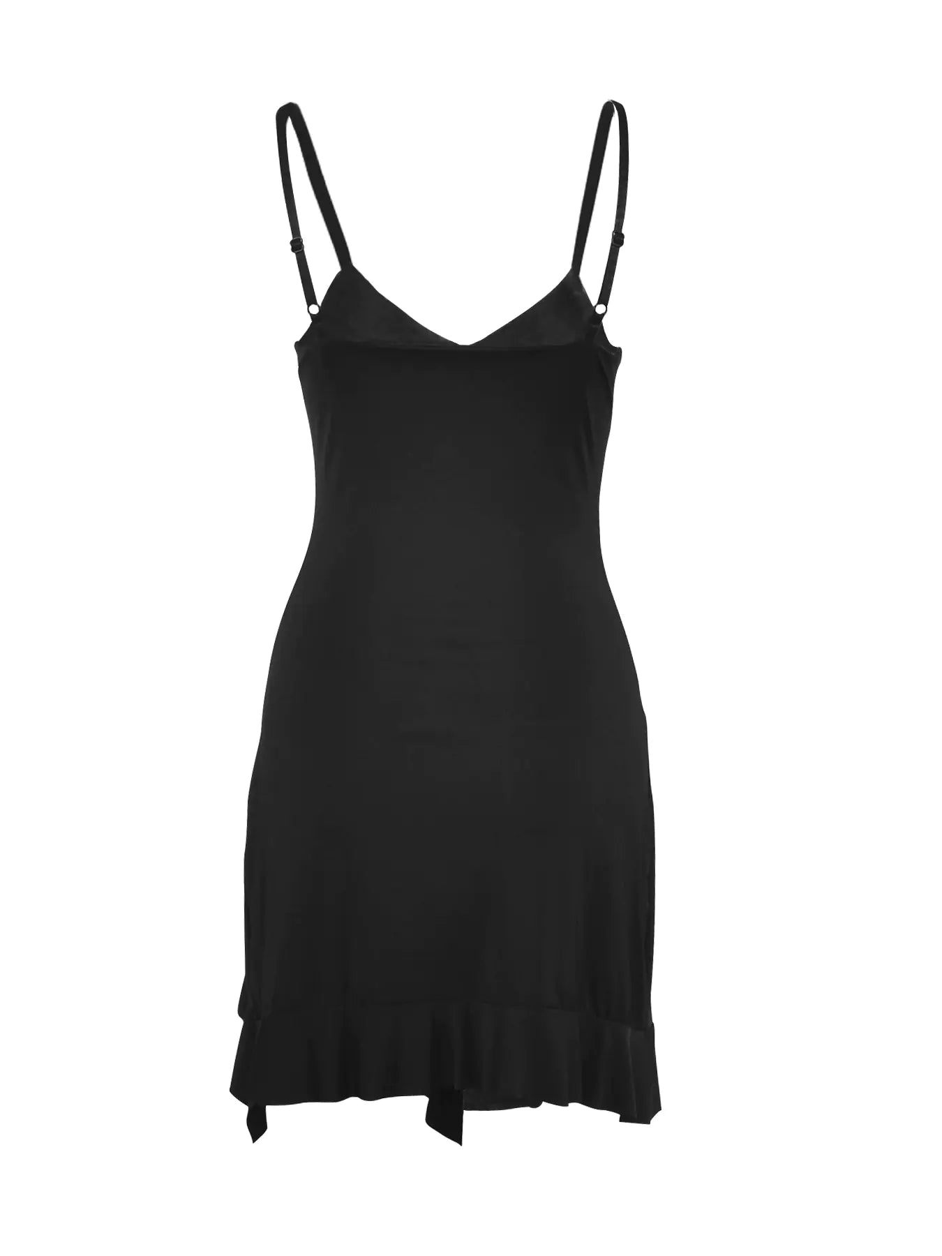 PB004 Women's New Style Cutout Slip Dress with Ruffles