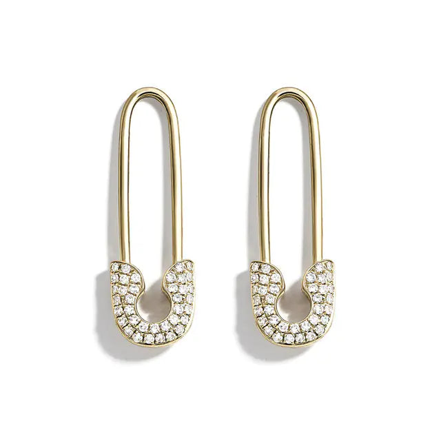 Colorful Metal Pin Earrings Set for Women Fashion