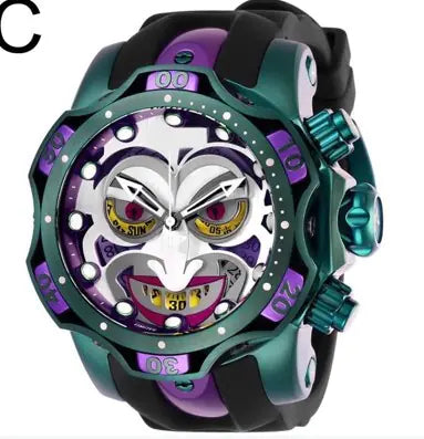 INVICTA Colorful Clown Men's Quartz Watch with Steel Band