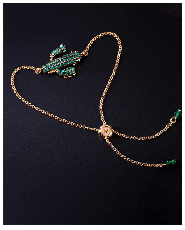 Stylish Alloy Cactus Hand Bracelet for Girls
