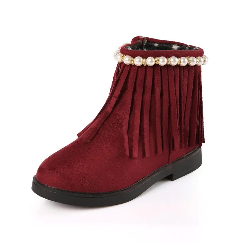 2020 Autumn Winter Girls' Snow Boots with Tassels