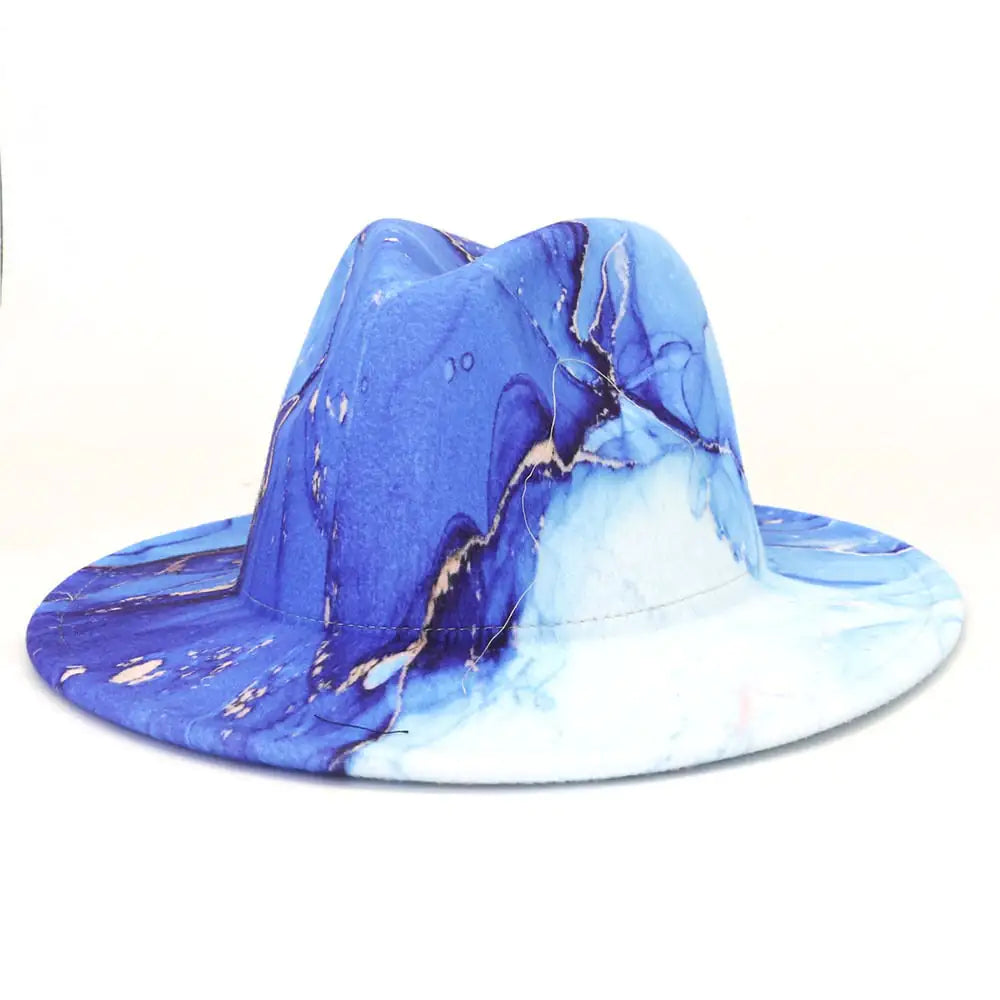 Digital Printing Woolen Big Jazz Top Hat