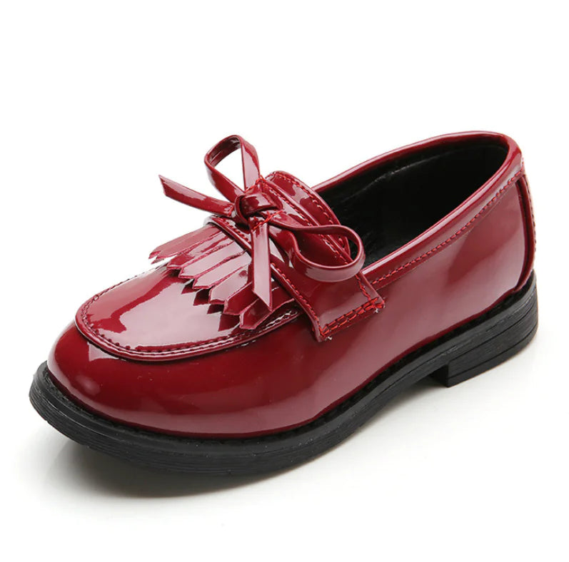 Girls' Tassel Leather Shoes - Princess Style