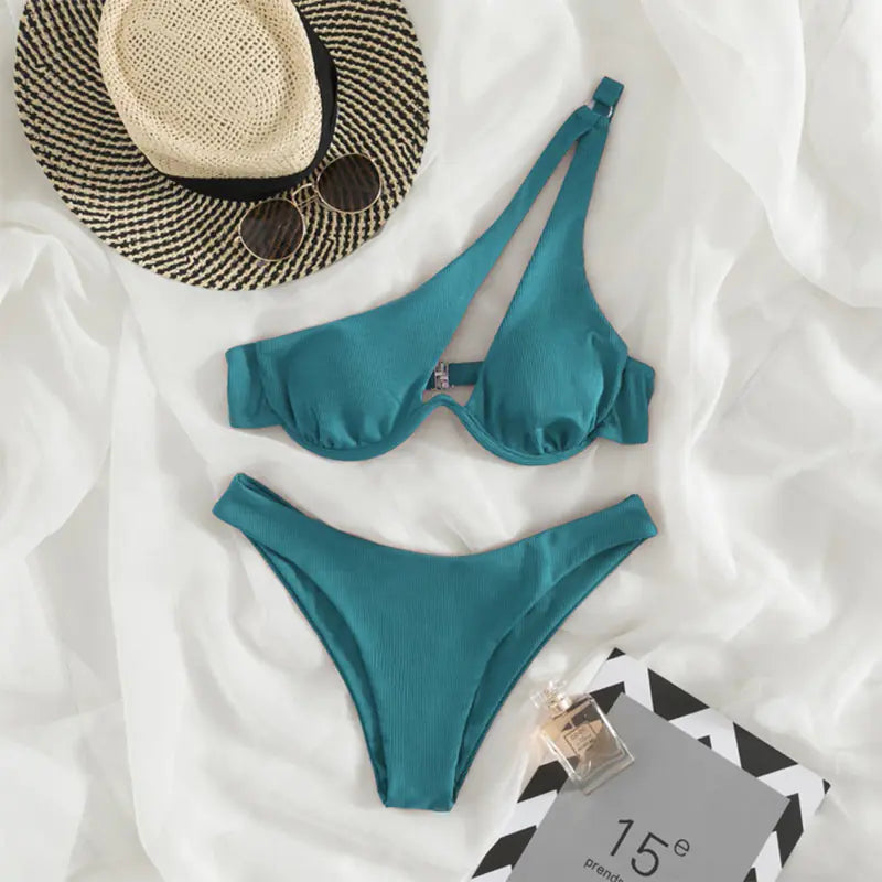 One-Shoulder Bikini Swimsuit