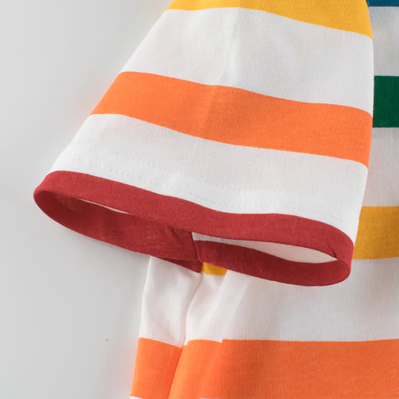 Summer Boys' Striped Short Sleeve Baby Clothing