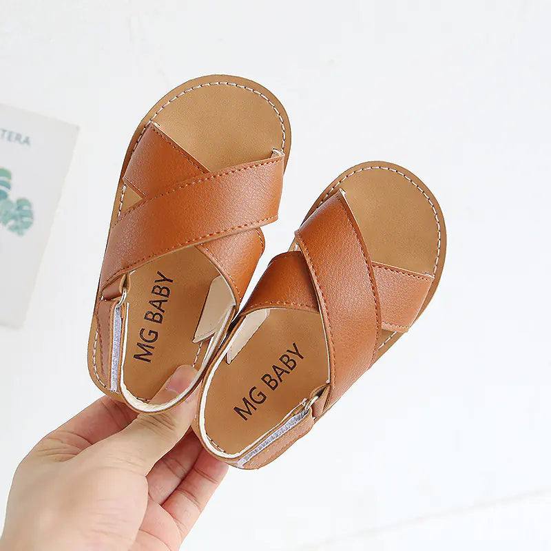 Kids' Summer Non-Slip Cross Sandals with Velcro