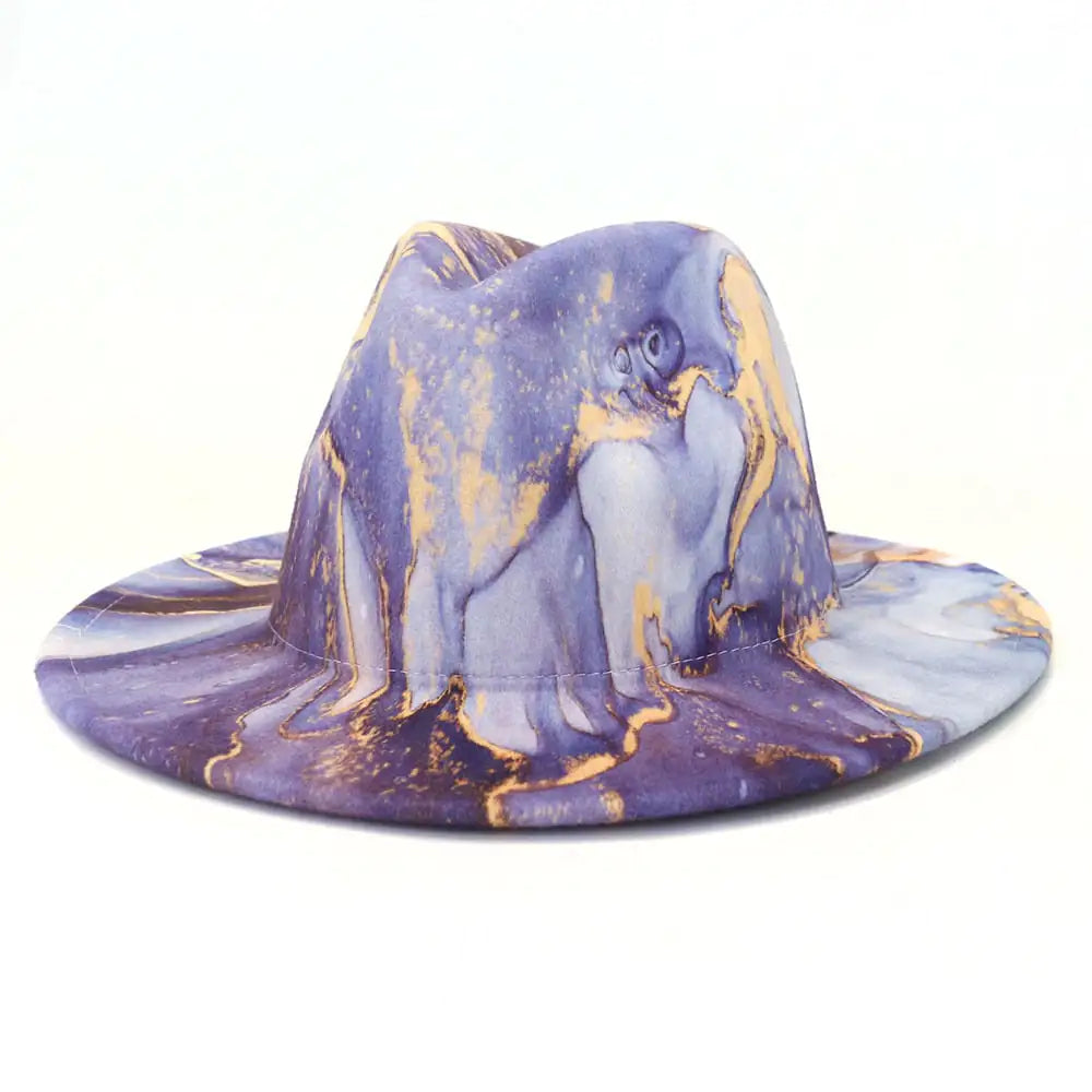 Digital Printing Woolen Big Jazz Top Hat