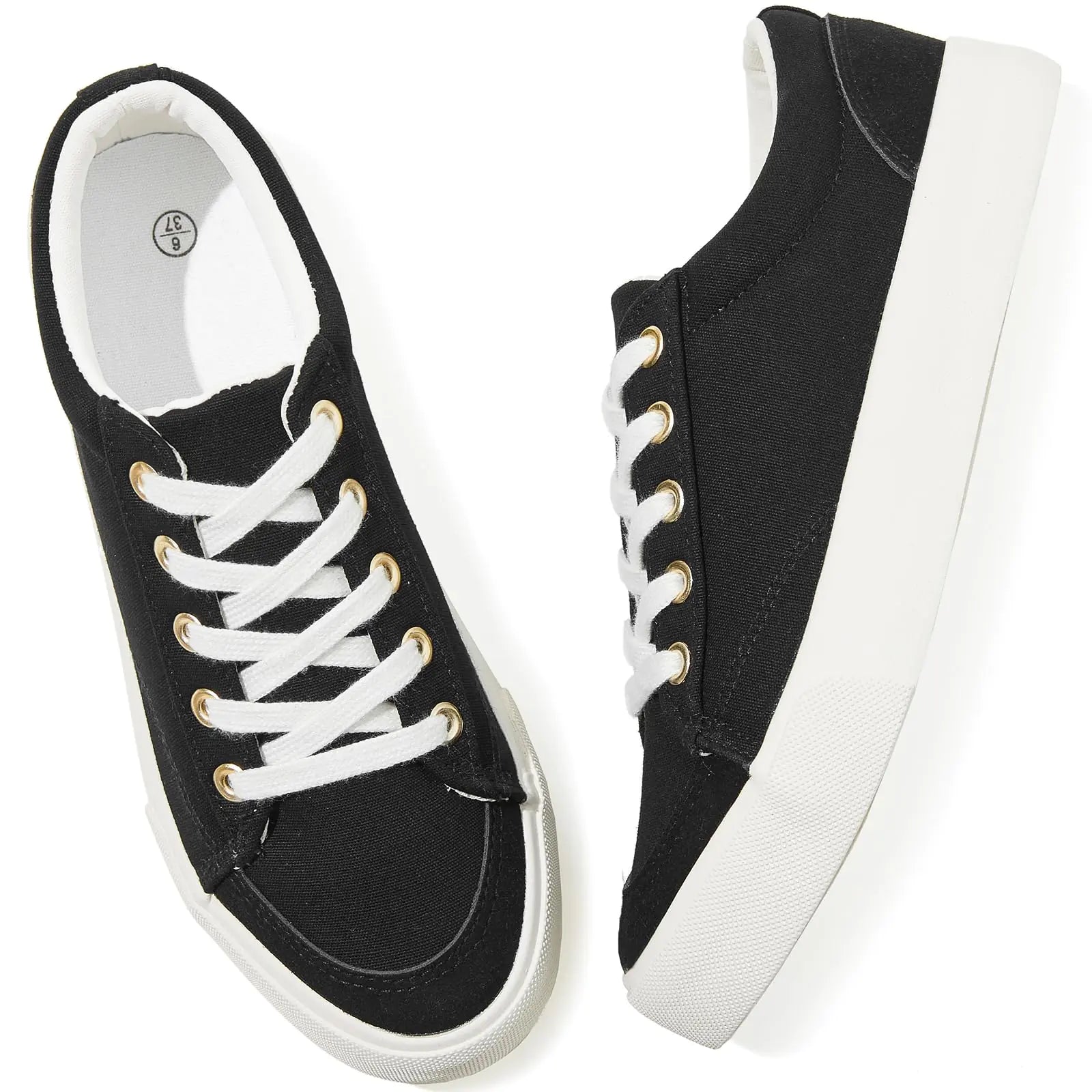 Adokoo Sneakers for Women Canvas Low Top