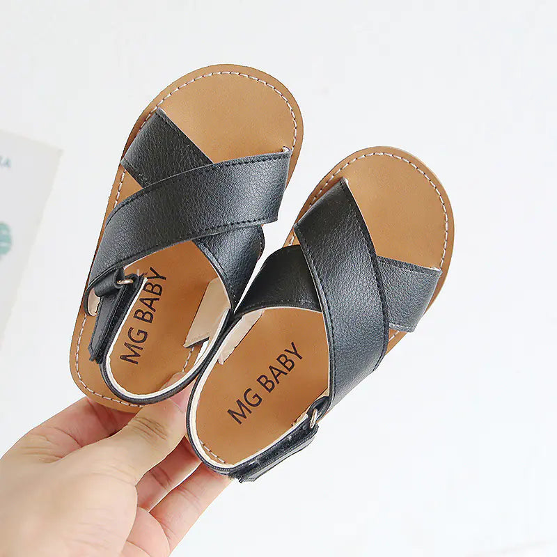 Kids' Summer Non-Slip Cross Sandals with Velcro