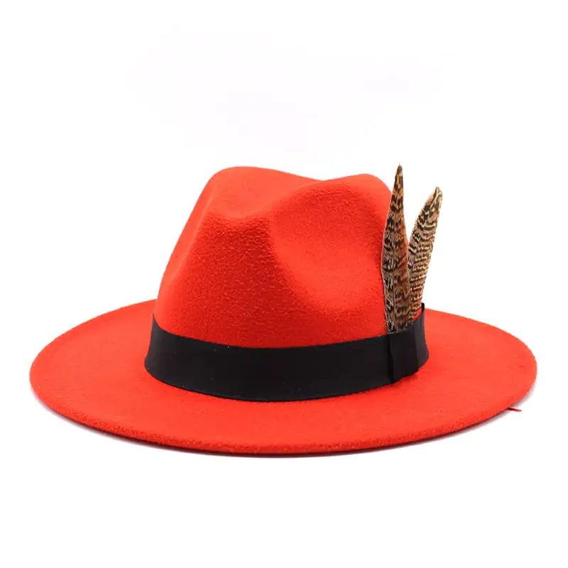 British Style Wool Jazz Hat with Versatile Flat Border