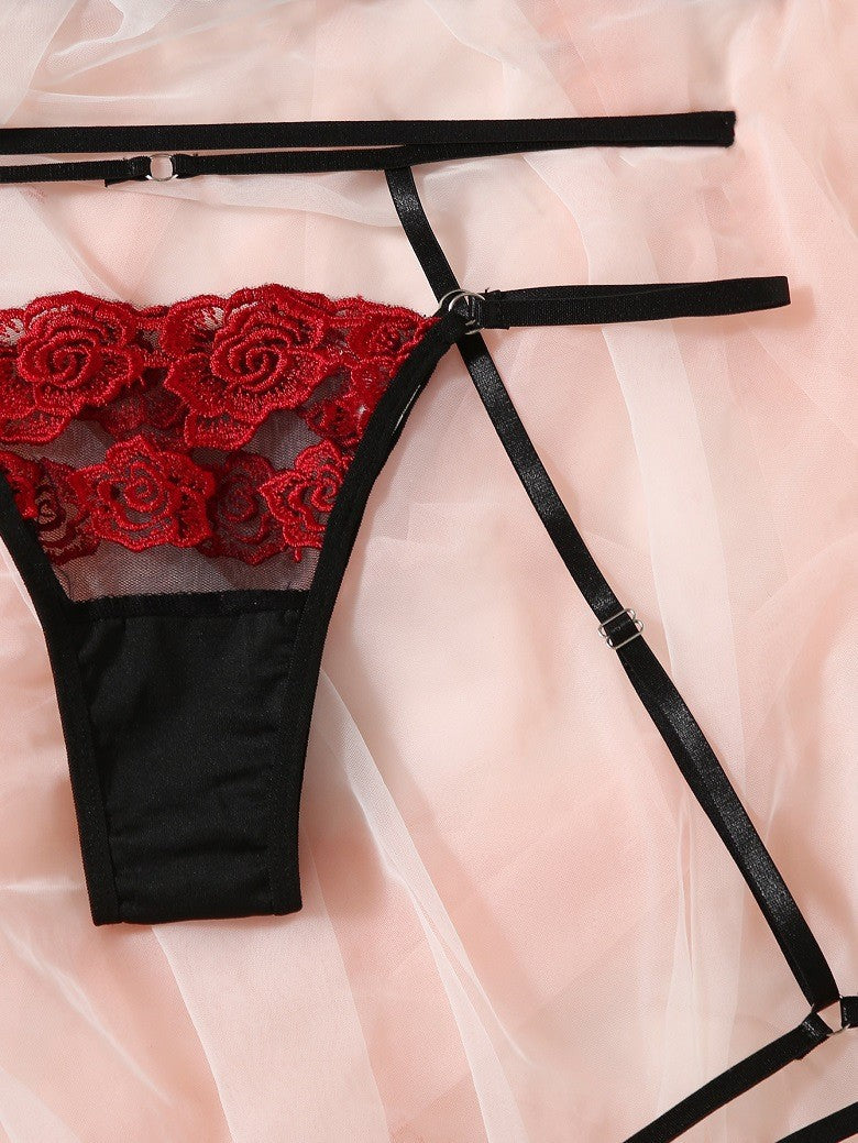 Crimson Noir Garter Set