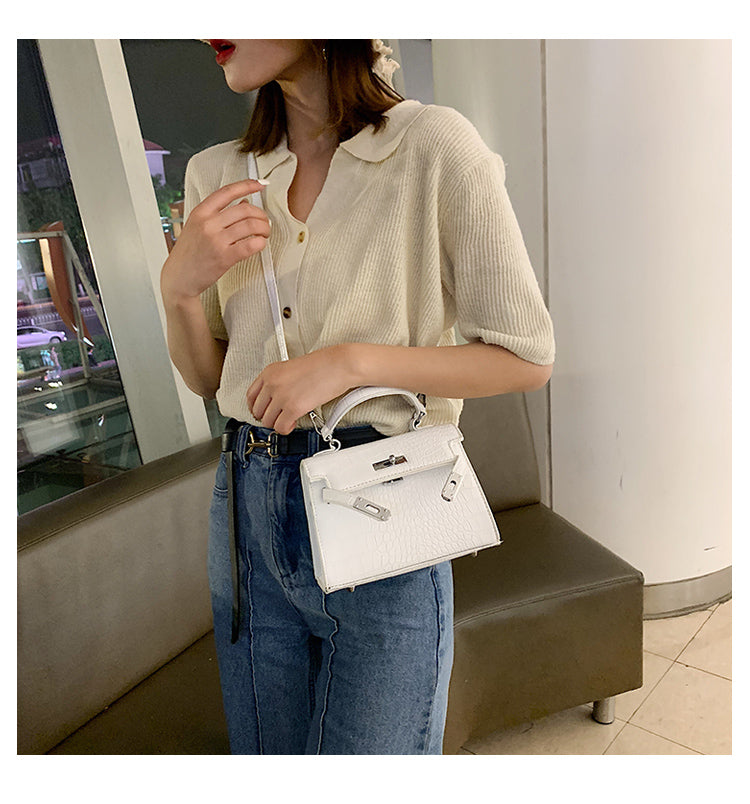 Crocodile Texture Luxury Handbag