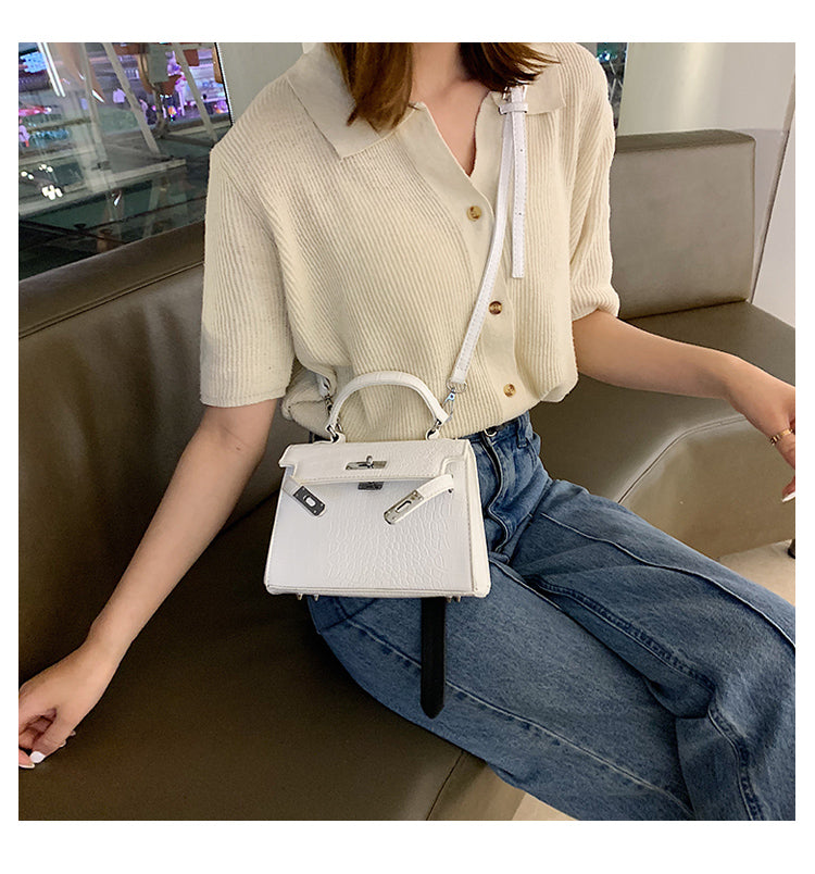 Crocodile Texture Luxury Handbag