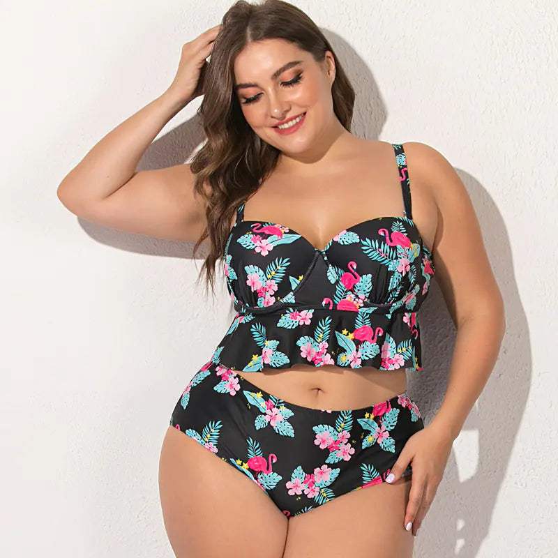 Plus Size Bikini with Steel Support