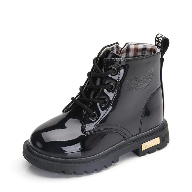 Waterproof PU Leather Winter Boots for Kids