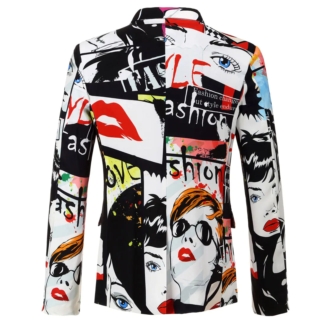 Trendy Printed Suit Jacket