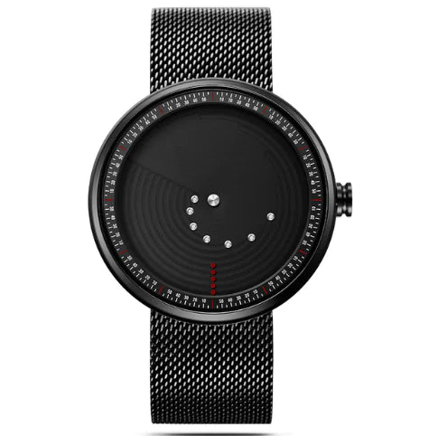 Waterproof Men's Quartz Watch with Steel Band