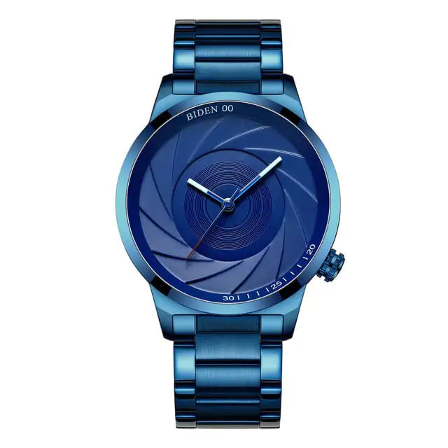 Men's Fashion Steel Band Watch with Large Dial