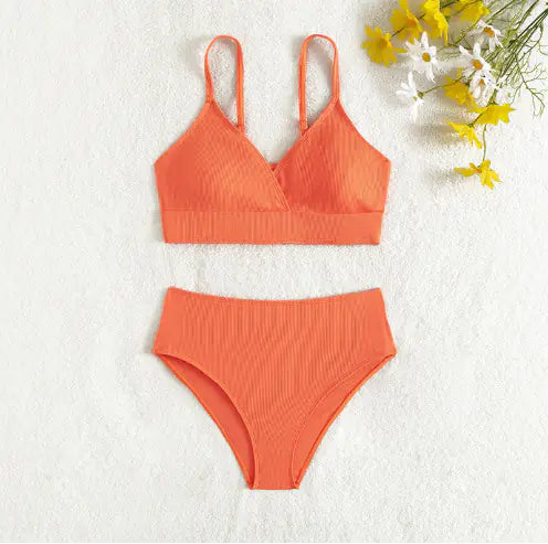 2024 Girls' Cartoon Cute UV Protection Bikini Swimsuit