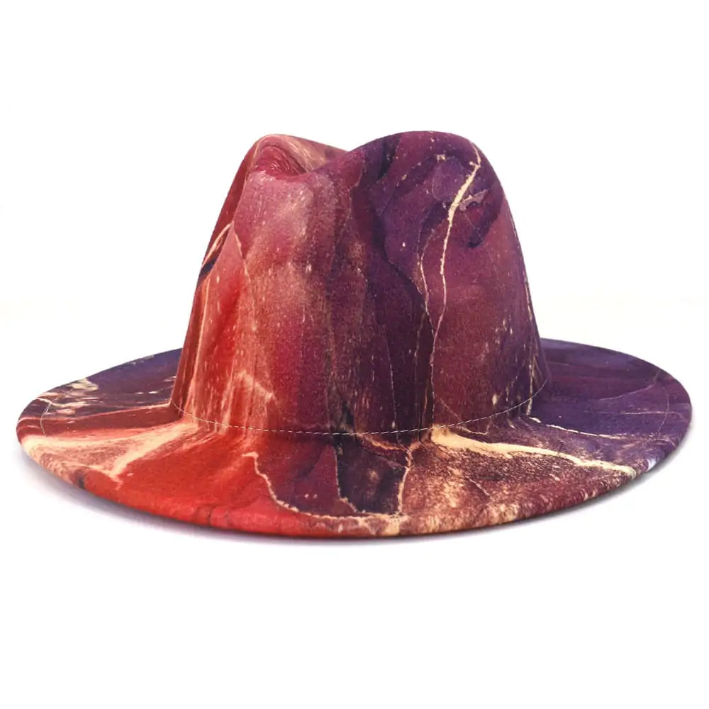 Digital Printing Woolen Big Jazz Top Hat