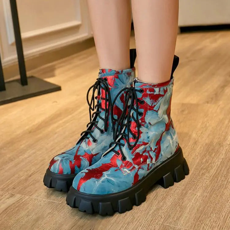 Art Graffiti Knight Boots