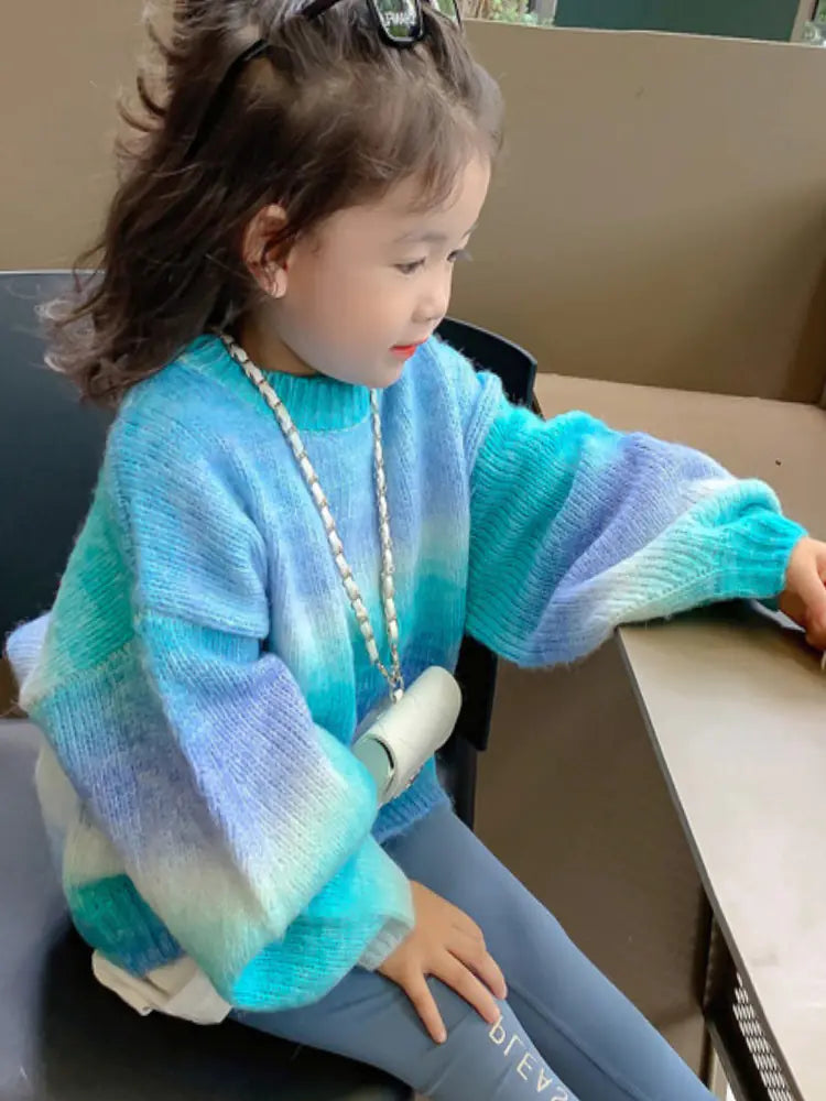 High-End Parent-Child Western-Style Sweater Coat