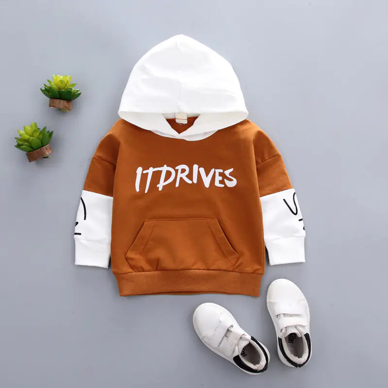 Color-blocking Letter Printed Casual Sweater