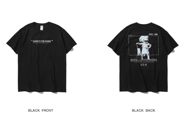 Cute Baby Executioner Print Short Sleeve T-Shirt