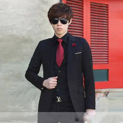 2018 Winter Slim Fit Men's Suit Set for Weddings