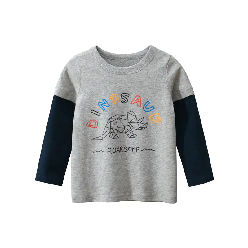Korean-Style Boys Long-Sleeved T-Shirt