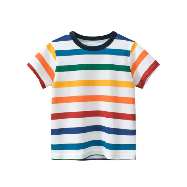 Summer Boys' Striped Short Sleeve Baby Clothing