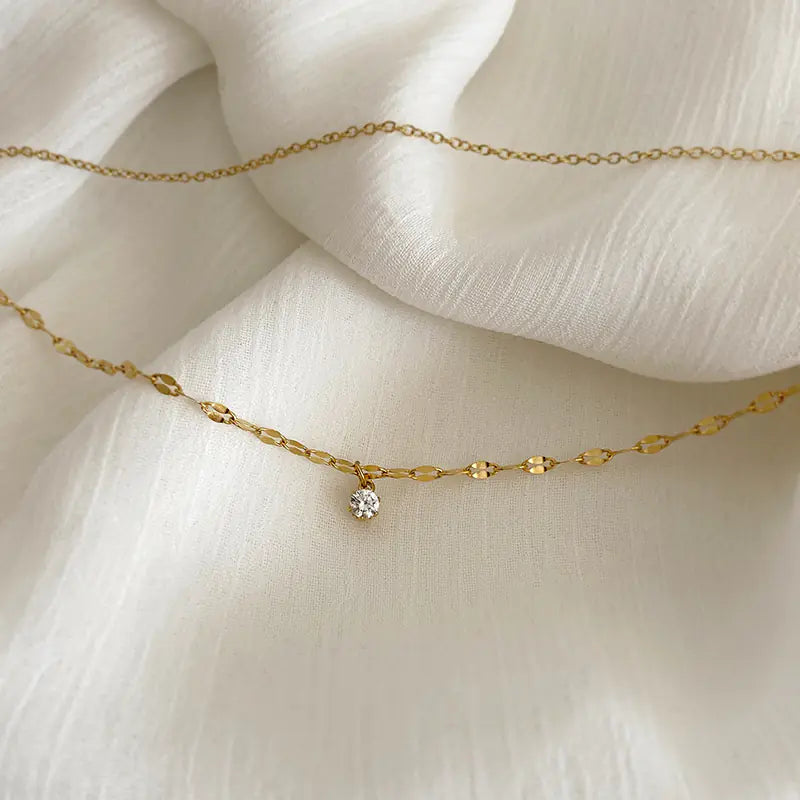Titanium Steel Necklace for Women - Gold Layered Chain