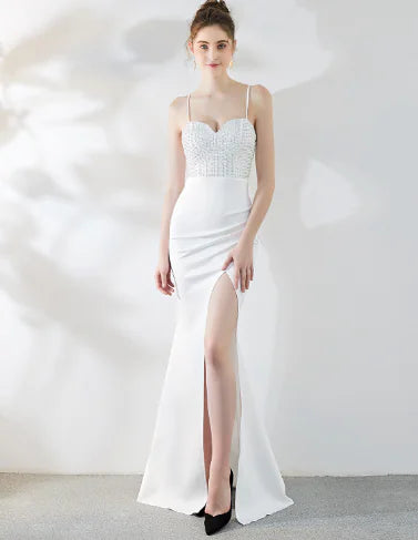 Elegant Mermaid Maxi Dress with Straps for Events