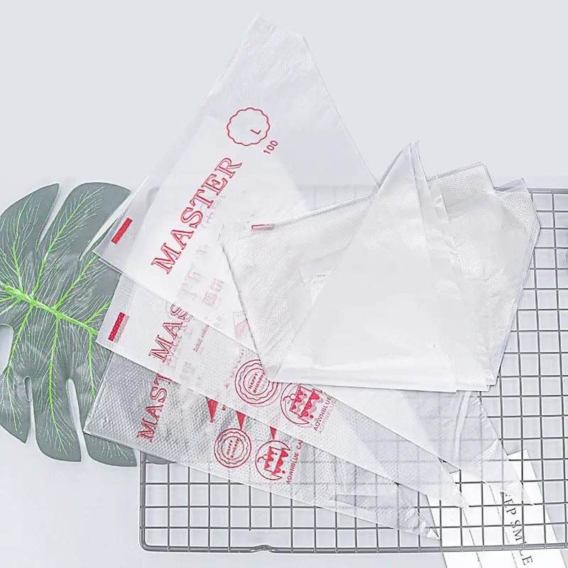 100pcs Disposable Transparent Piping Bags for Baking