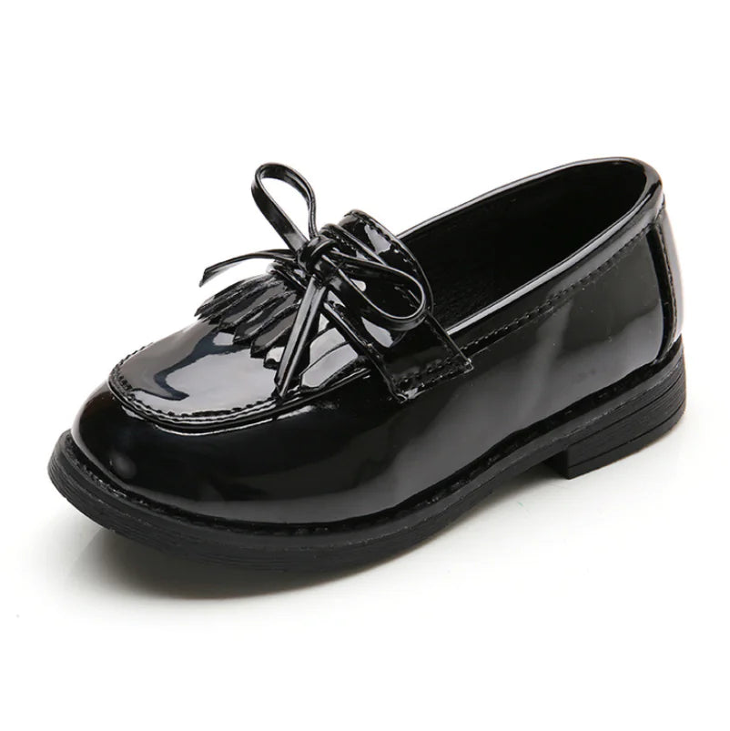 Girls' Tassel Leather Shoes - Princess Style