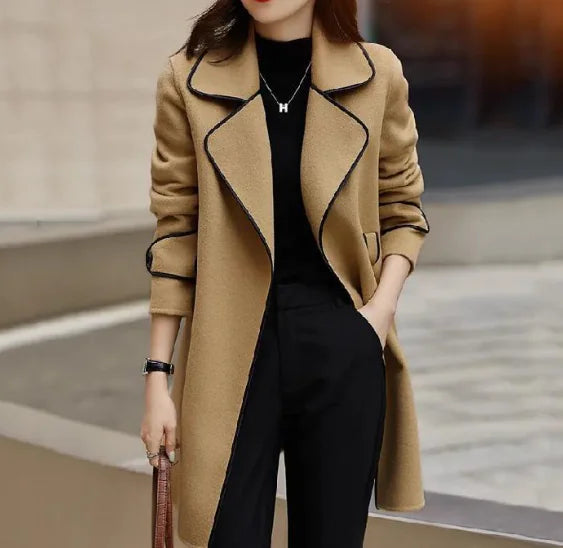 Hand-Tied Premium Woolen Overcoat