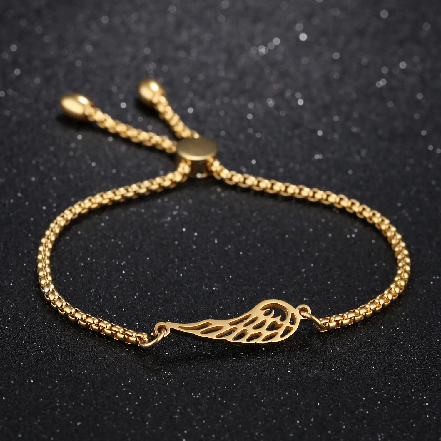 Fashionable Rose Gold Feather Bracelet for Women