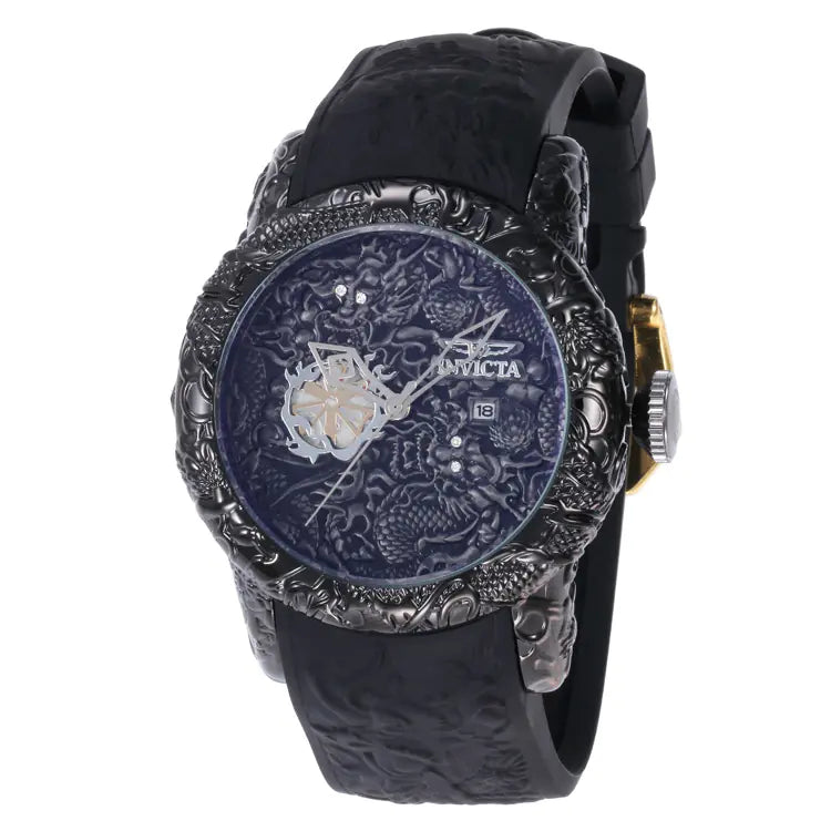 Invicta Men's Quartz Watch with Steel Band and Large Dial